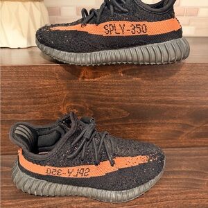 Yeezy Kids Sneakers in Black and Orange